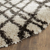Safavieh Belize Shag SGB484B Ivory/Charcoal Area Rug 