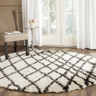 Safavieh Belize Shag SGB484B Ivory/Charcoal Area Rug 