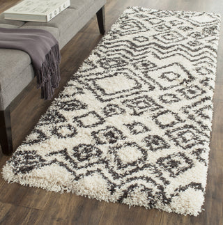 Safavieh Belize Shag SGB488B Ivory/Charcoal Area Rug 