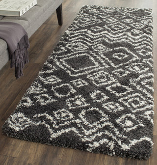 Safavieh Belize Shag SGB488C Charcoal/Ivory Area Rug 