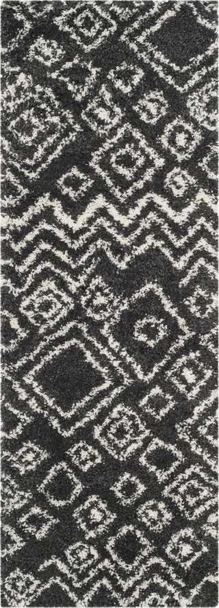 Safavieh Belize Shag SGB488C Charcoal/Ivory Area Rug 