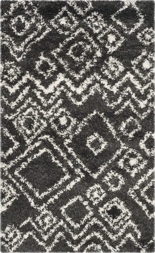 Safavieh Belize Shag SGB488C Charcoal/Ivory Area Rug 