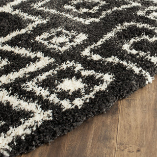 Safavieh Belize Shag SGB488C Charcoal/Ivory Area Rug 