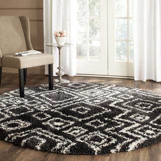 Safavieh Belize Shag SGB488C Charcoal/Ivory Area Rug 