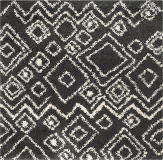 Safavieh Belize Shag SGB488C Charcoal/Ivory Area Rug 