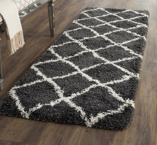 Safavieh Belize Shag SGB489C Charcoal/Ivory Area Rug 