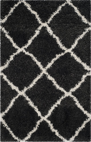 Safavieh Belize Shag SGB489C Charcoal/Ivory Area Rug 