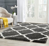 Safavieh Belize Shag SGB489C Charcoal/Ivory Area Rug  Feature
