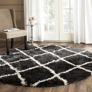 Safavieh Belize Shag SGB489C Charcoal/Ivory Area Rug 