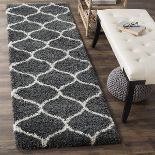 Safavieh Hudson Shag SGH280G Dark Grey/Ivory Area Rug Room Scene Feature