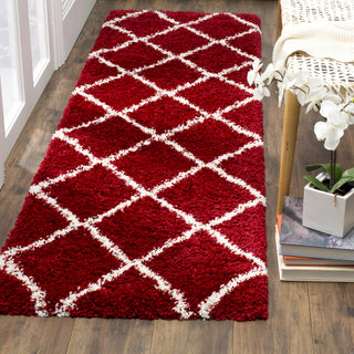 Safavieh Hudson Shag SGH281R Red/Ivory Area Rug  Feature