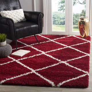 Safavieh Hudson Shag SGH281R Red/Ivory Area Rug 