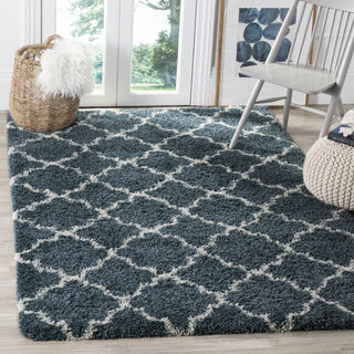 Safavieh Hudson Shag SGH282L Slate Blue/Ivory Area Rug  Feature