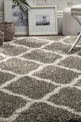 Safavieh Hudson Shag SGH283B Grey/Ivory Area Rug 