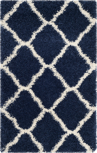 Safavieh Hudson Shag SGH283C Navy/Ivory Area Rug 