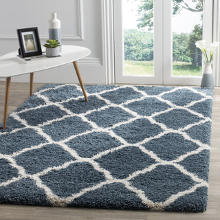 Safavieh Hudson Shag SGH283L Slate Blue/Ivory Area Rug  Feature