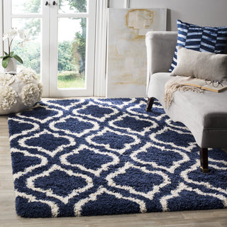 Safavieh Hudson Shag SGH284C Navy/Ivory Area Rug  Feature