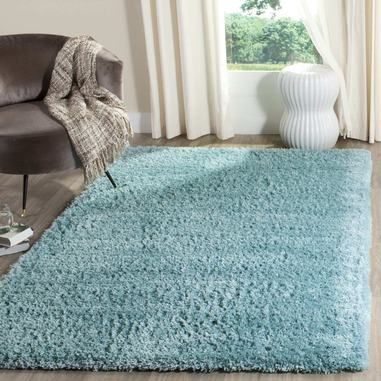 Safavieh Indie Shag SGI320T Turquoise Area Rug – Incredible Rugs and Decor