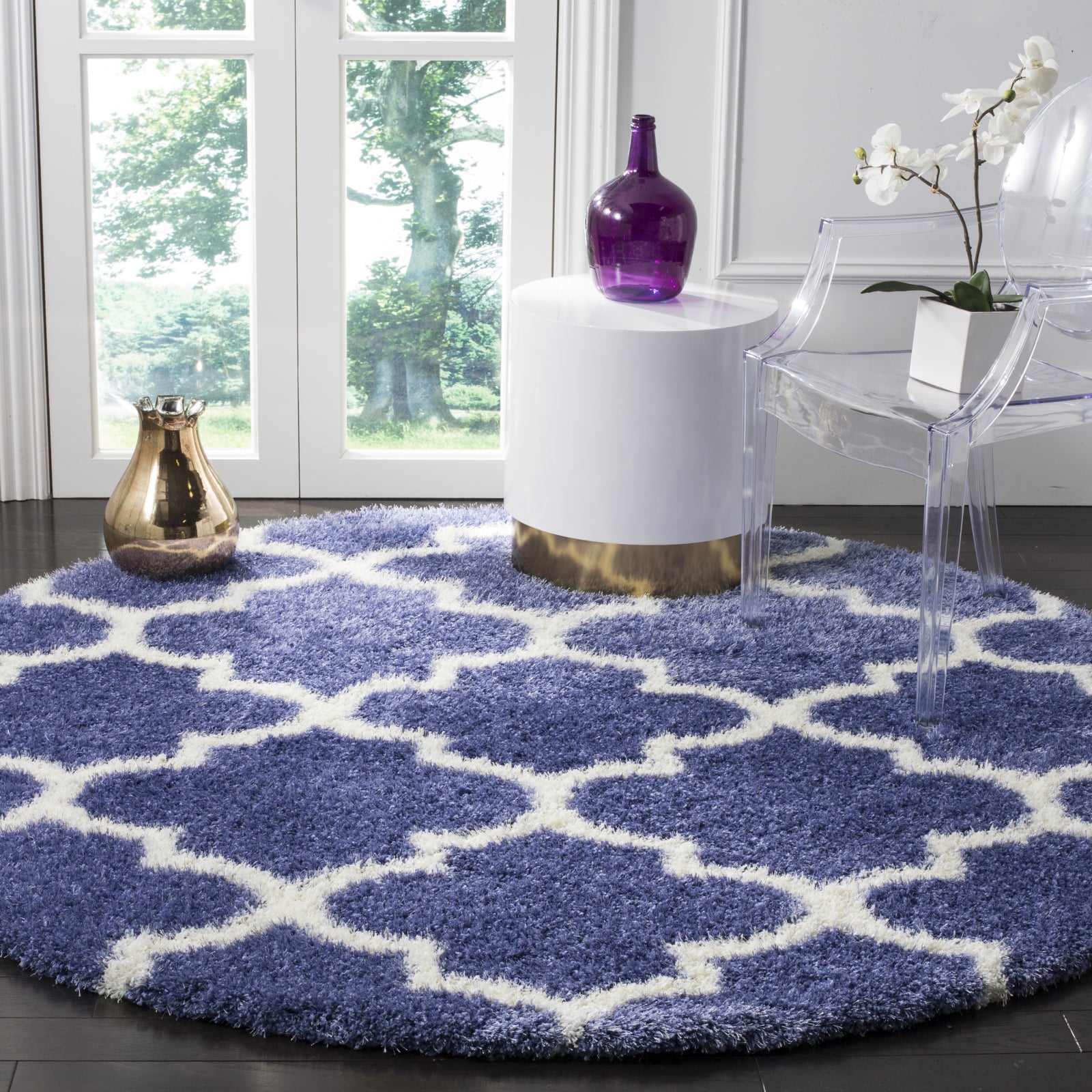 Safavieh Montreal Shag SGM832P Periwinkle/Ivory Area Rug – Incredible ...