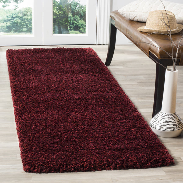 Safavieh Santa Monica Shag SGN725 Maroon Area Rug – Incredible Rugs and ...