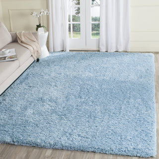 Safavieh Sgs-Supreme Shag Supreme 621 Light Blue Area Rug Room Scene Feature