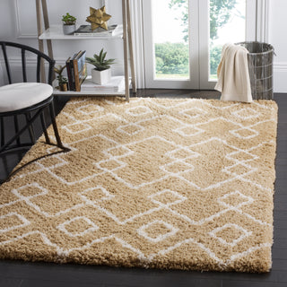 Safavieh Toronto Shag 609 Beige/Ivory Area Rug Room Scene Feature