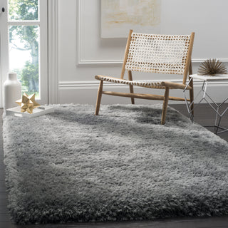 Safavieh Luxe Shag 160 Grey Area Rug Room Scene