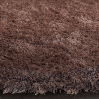 Safavieh Luxe Shag 160 Brown Area Rug Detail