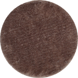 Safavieh Luxe Shag 160 Brown Area Rug Round