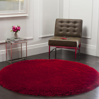 Safavieh Luxe Shag 160 Red Area Rug Room Scene