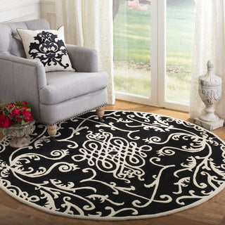 Safavieh Soho Viscount Black/Ivory Area Rug Room Scene Feature