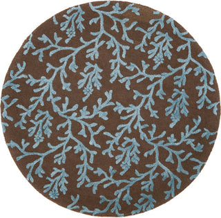 Safavieh Soho Soh214 Brown/Light Blue Area Rug Round