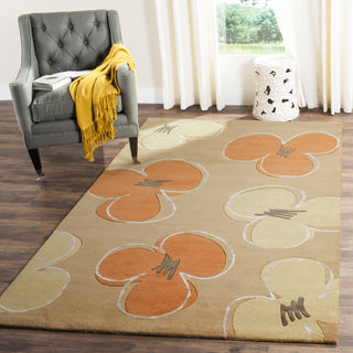 Safavieh Soho Soh302 Gold Area Rug Room Scene Feature