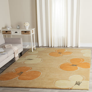 Safavieh Soho Soh302 Gold Area Rug Room Scene