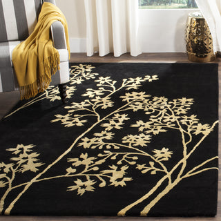 Safavieh Soho Soh316 Black/Lime Area Rug Room Scene Feature