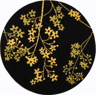 Safavieh Soho Soh316 Black/Lime Area Rug Round