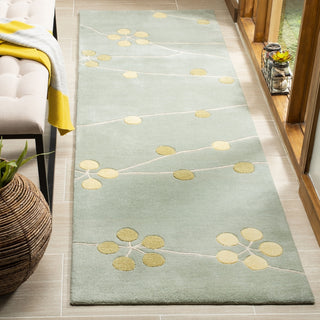 Safavieh Soho Soh327 Light Blue/Gold Area Rug Room Scene Feature