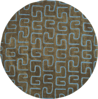 Safavieh Soho Soh416 Brown/Light Blue Area Rug Round