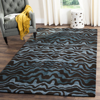 Safavieh Soho Soh417 Blue/Brown Area Rug Room Scene Feature