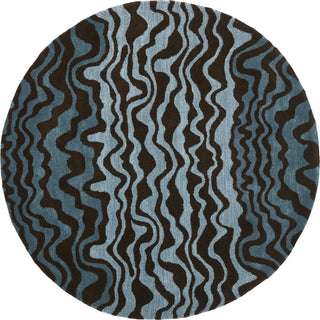 Safavieh Soho Soh417 Blue/Brown Area Rug Round