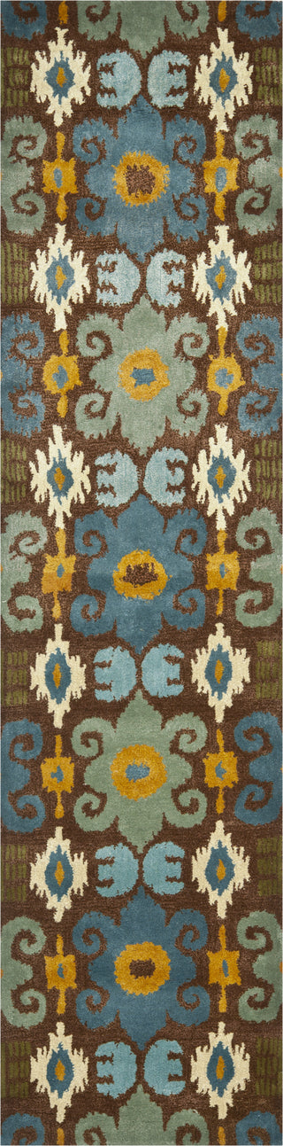 Safavieh Soho Ikat Fiesta Brown/Blue Area Rug 