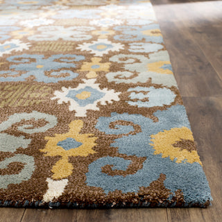 Safavieh Soho Ikat Fiesta Brown/Blue Area Rug Detail