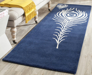 Safavieh Soho Soh704 Navy/Ivory Area Rug Room Scene Feature