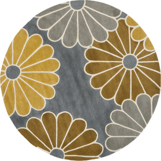 Safavieh Soho Soh705 Grey/Yellow Area Rug Round