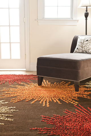 Safavieh Soho Soh712 Brown/Multi Area Rug Room Scene Feature