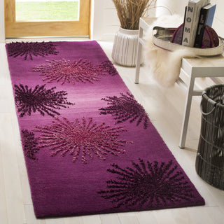 Safavieh Soho Soh712 Purple Area Rug Room Scene