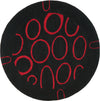 Safavieh Soho Soh714 Black/Red Area Rug Round