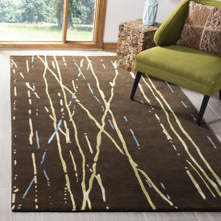 Safavieh Soho Soh716 Brown/Yellow Area Rug Room Scene Feature