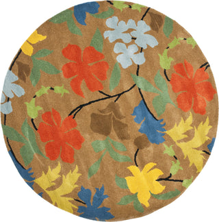 Safavieh Soho Soh737 Brown/Multi Area Rug Round