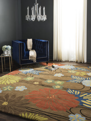 Safavieh Soho Soh738 Brown/Multi Area Rug Room Scene Feature